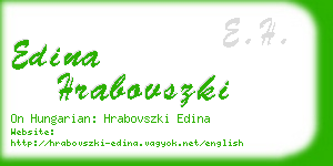 edina hrabovszki business card